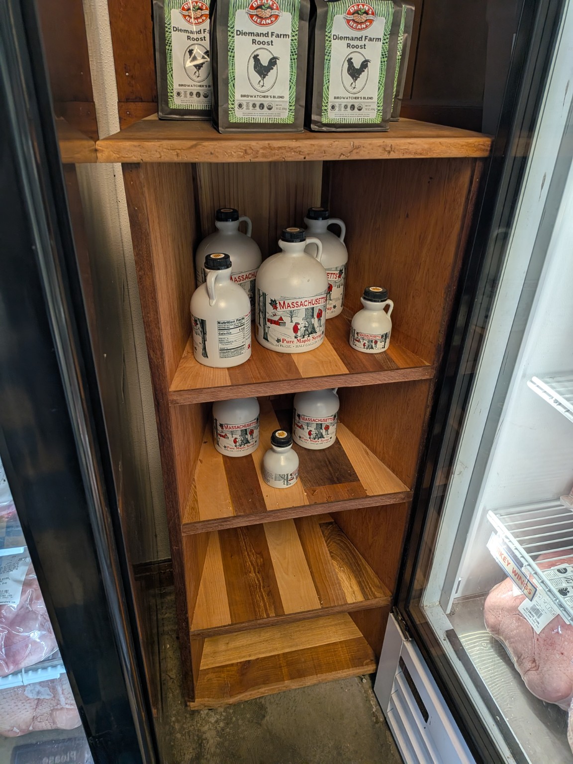 Custom wood retail display